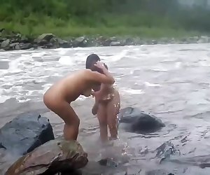 Hot learn of raising integument of naughty desi ladies wifes to one man in bra panty flashing lovely jugs and pain in the neck cheeks to cock tease hubby on beach to the fullest on vacation with husband.